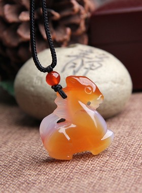 马挂件马挂坠生肖水晶马吊坠