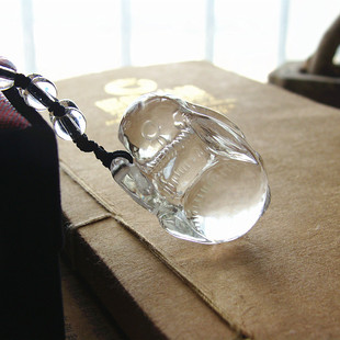 精雕天然白水晶兔子吊坠生肖兔挂坠原创设计水晶兔项链兔项坠件