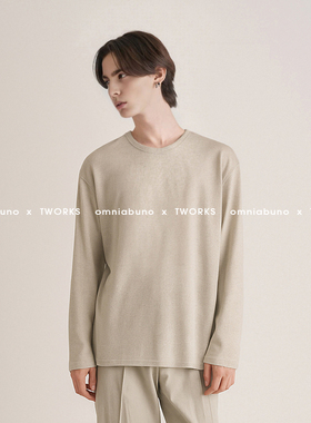 亚麻长袖T恤男汉麻上衣休闲老钱透气棉麻慵懒打底针织防晒松弛秋