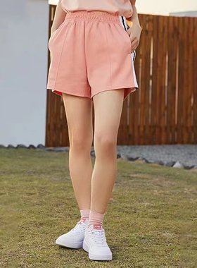 正品李宁迪斯尼时装周反伍女子子针织运动健身长卫裤训练运动短裤