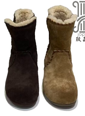 2025冬季新款I.T.COCO秋冬毛绒雪地靴女加绒保暖真皮圆头厚底棉靴