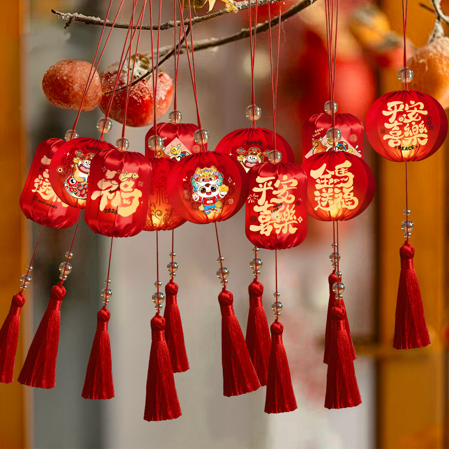2026新款马年新年小红灯笼挂饰