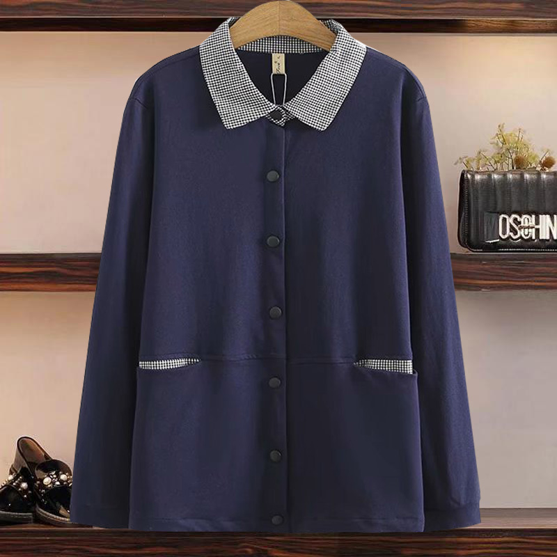 加肥加大码宽松显瘦t恤衫妈妈装