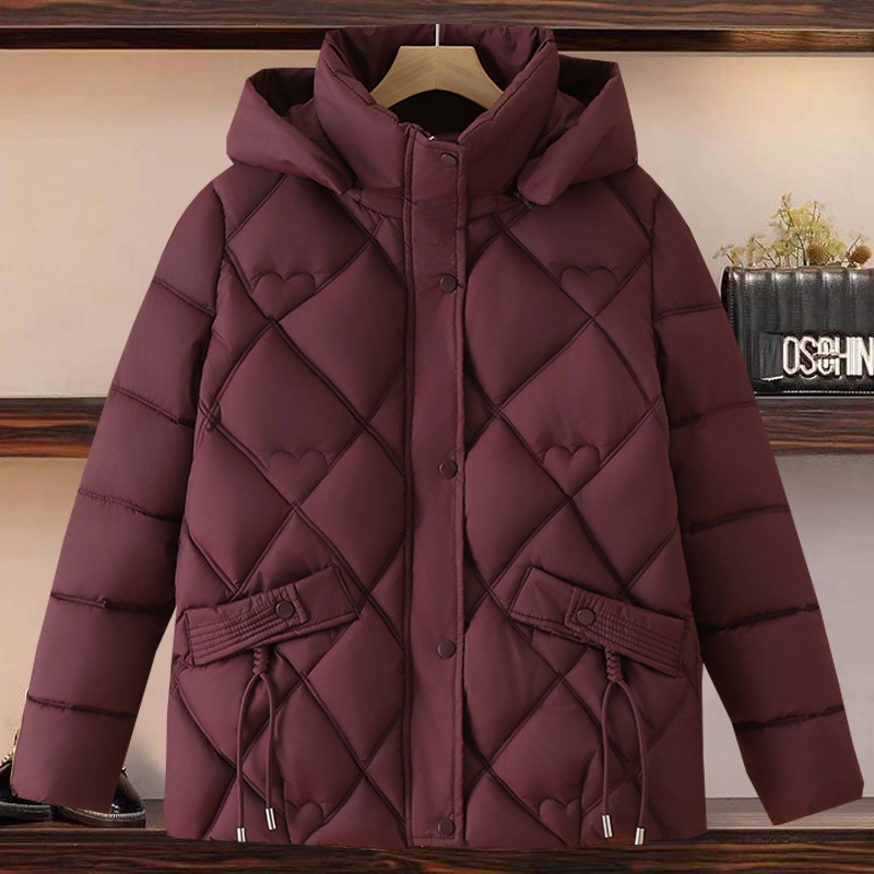 长袖立领连帽口袋丝绵棉衣棉袄