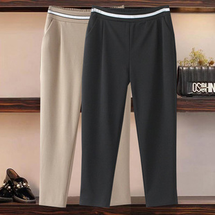 女装 单裤 薄休闲长裤 新款 中老年妈妈装 大码 萝卜裤 春夏装 松紧腰时尚