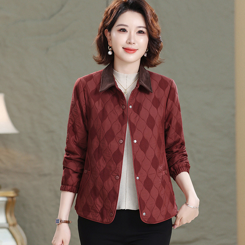 春秋装新款翻领绗线菱形薄款夹克衫中老年妈妈女式棒球服休闲外套,女装/女士精品,中老年女装,淘宝优惠券,粉丝福利购,淘宝优惠卷