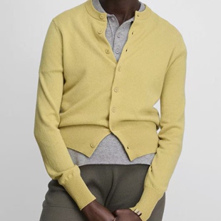 针织小开衫 舒适无压力全山羊绒衫 北欧女士简约经典 外贸原单