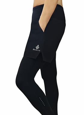 BESUTO北斯途运动两侧口袋健身越野男女紧身微压缩假两件多袋长裤