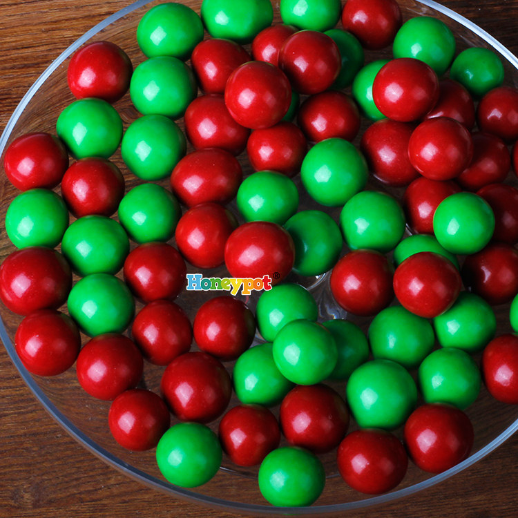 mymilk圣诞色红绿巧克力豆糖果豆麦丽素糖果罐圣诞节糖果罐糖球