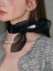feytiy 饰韩 小众设计透视丝巾女高级感欧根纱飘带发带领巾百搭装
