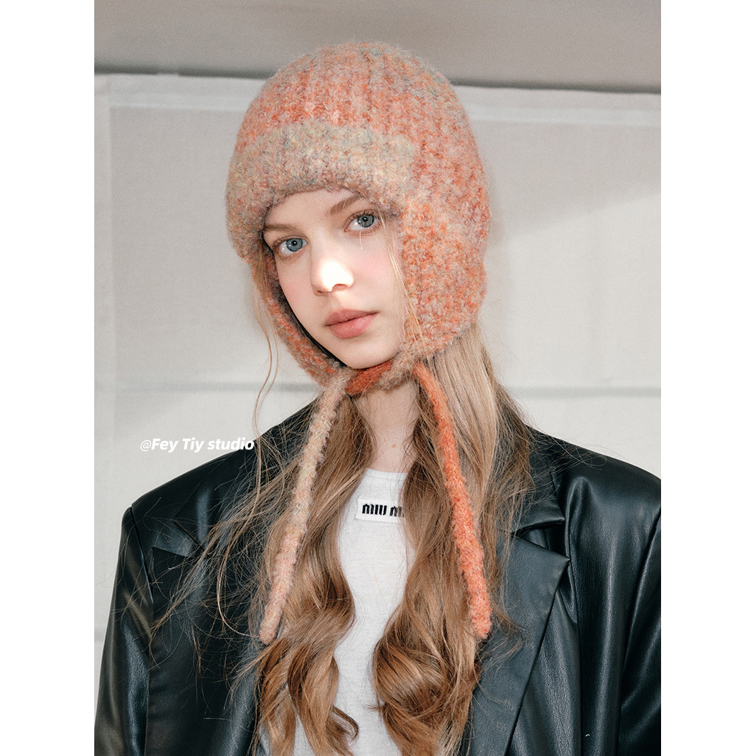 FeyTiy 特定花纱护耳帽 秋冬季保暖毛线帽子女复古休闲针织帽韩版,服饰配件/皮带/帽子/围巾,帽子,淘宝优惠券,粉丝福利购,淘宝优惠卷