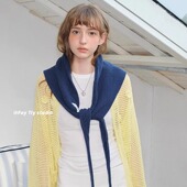 feytiy 外搭纯色针织披肩裙帘两用百搭春秋保暖三角巾女 羊毛叠戴