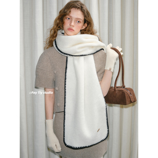 feytiy 时髦千金感 超软糯冬季简约围巾女保暖围脖百搭仿羊绒披肩