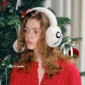 feytiy 定制 毛毛蝴蝶结耳罩护耳朵秋冬骑车保暖防寒耳套耳捂子女