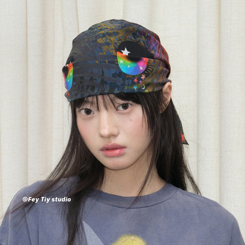 梦核少女细支纯棉小众设计感方巾