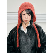 feytiy 保暖针织包头帽女百搭韩 系带护耳帽秋冬新款 小红帽 定制版