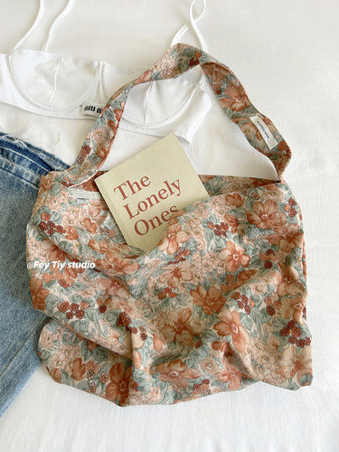 韩国设计师品牌单肩帆布包袋