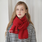 feytiy 百搭保暖针织围脖 舒适显白纯色围巾女冬季 定制款 圣诞红