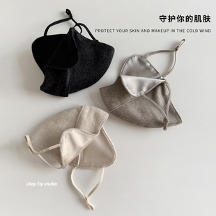 护眼角防风保暖口罩 真丝 敏感肌防晒骑车透气面罩女 羊毛 feytiy