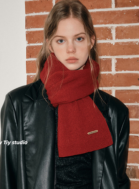 FeyTiy 澳洲纯羊毛wool100%细腻针织保暖围巾纯色秋冬季围脖情侣