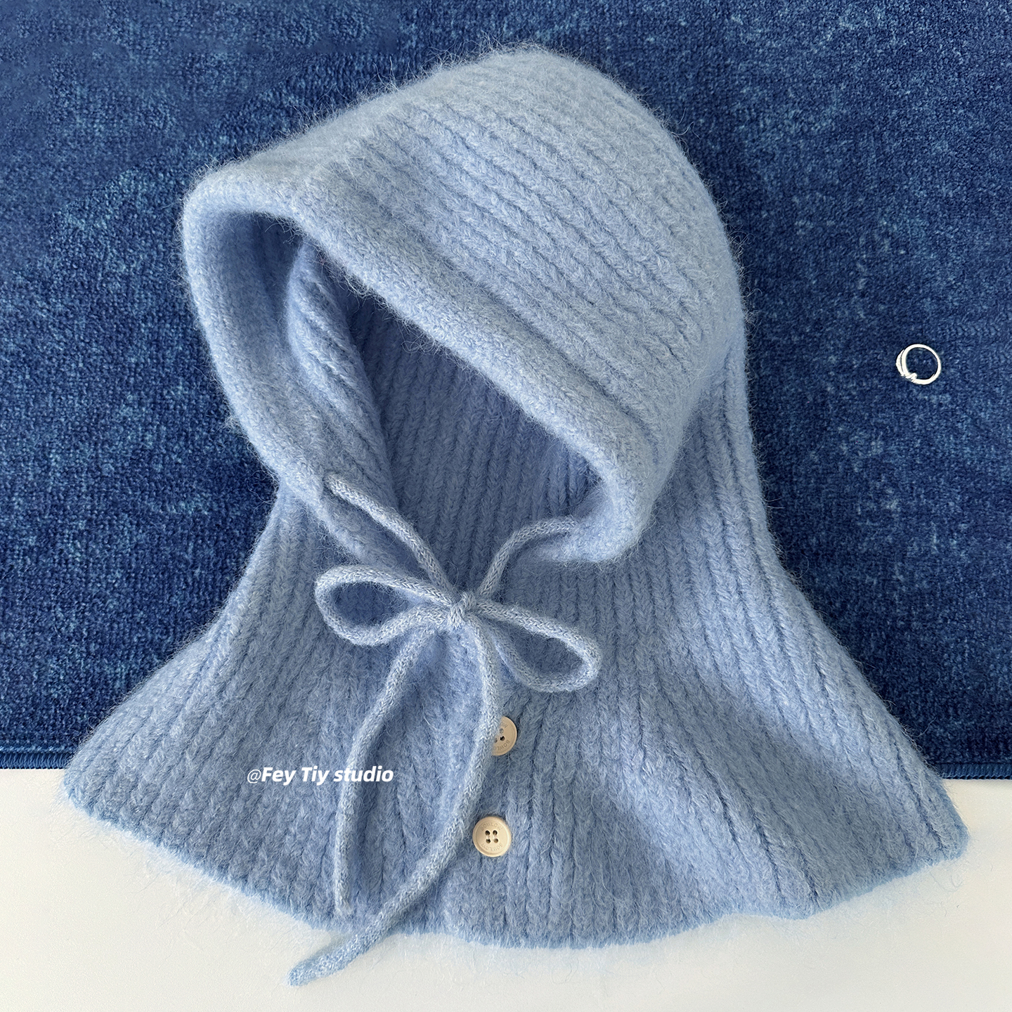 小雪人厚实软糯针织巴拉克拉法帽