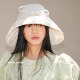 feytiy 遮阳帽女显脸小 防晒薄款 奶油泡芙 系带大檐渔夫帽棉麻夏季