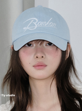 feytiy 天使蓝 水洗棉棒球帽2026春夏新款刺绣大头围遮阳鸭舌帽女