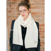 撞色边简约纯色针织围巾女2025秋冬新款 feytiy 软糯细腻 保暖围脖