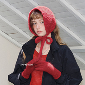 秋冬保暖系带耳罩新年氛围感装 feytiy 加宽显脸小包头耳暖 饰帽女