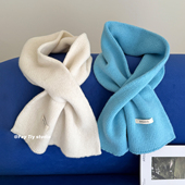 可穿插纯色围巾女秋冬季 feytiy 100%澳洲羊毛 加厚百搭针织围脖男