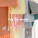 含羊毛 甜奶油 保暖百搭围巾加厚马海毛围脖男女 冬日限定 feytiy