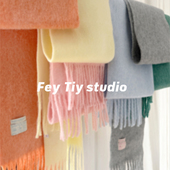 feytiy 保暖百搭围巾加厚马海毛围脖男女 含羊毛 冬日限定 甜奶油