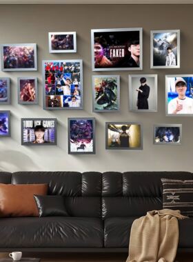 LPL战队IG冠军海报RNG英雄联盟LOL壁挂式相框faker挂墙EDG宿舍墙