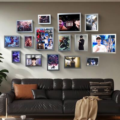 LPL战队IG冠军海报RNG英雄联盟LOL壁挂式相框faker挂墙EDG宿舍墙