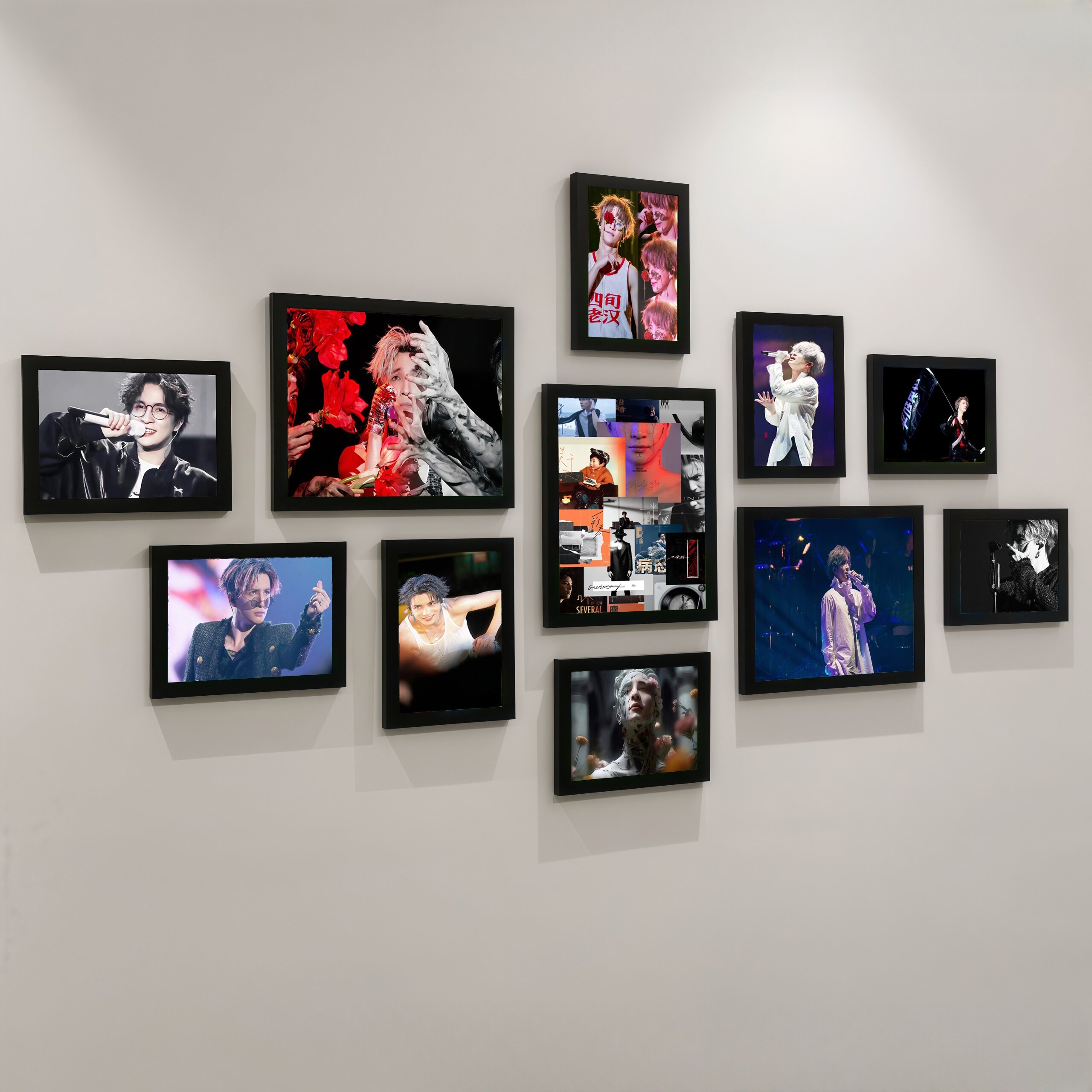 欧式发廊背景墙画框创意美发店壁画潮流时尚相框挂墙装饰画玄关画