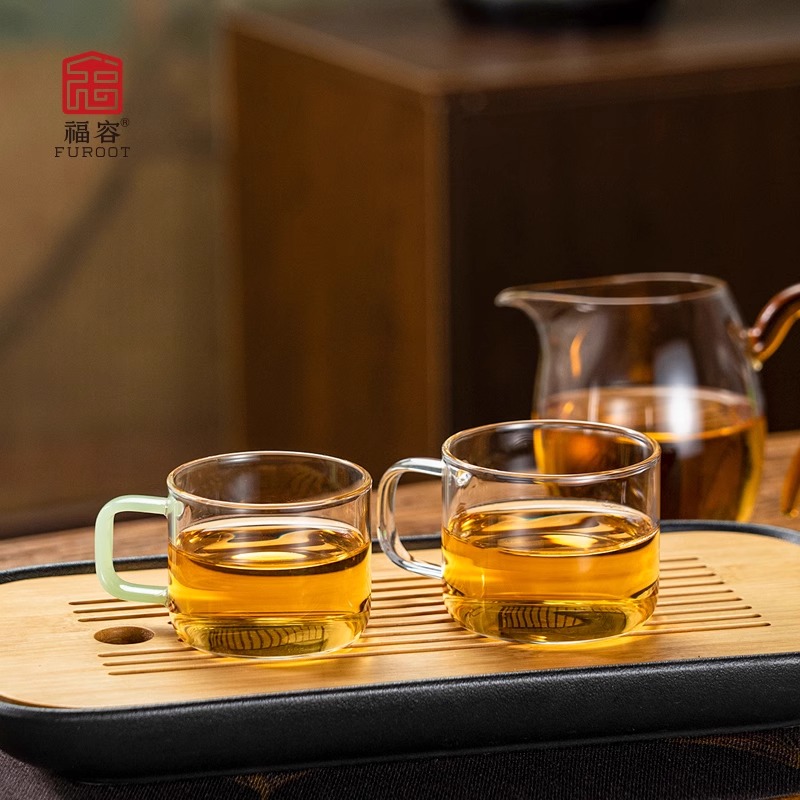 福容茶杯个人水杯高硼硅玻璃茶杯