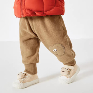 婴儿加绒长裤宝宝秋冬保暖裤子儿童休闲束脚裤男童女童洋气运动裤