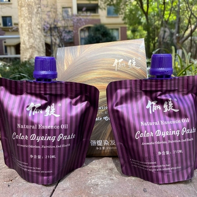 清水盖白发染发膏俪缇焗油膏养发润彩倒膜不刺鼻染膏栗棕琥珀褐色