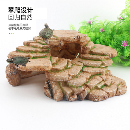 乌龟晒台爬虫楼梯造景