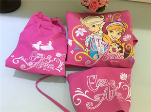 韩国进口 冰雪奇缘 儿童围裙套袖帽子三件套画画衣儿童涂鸦美术服