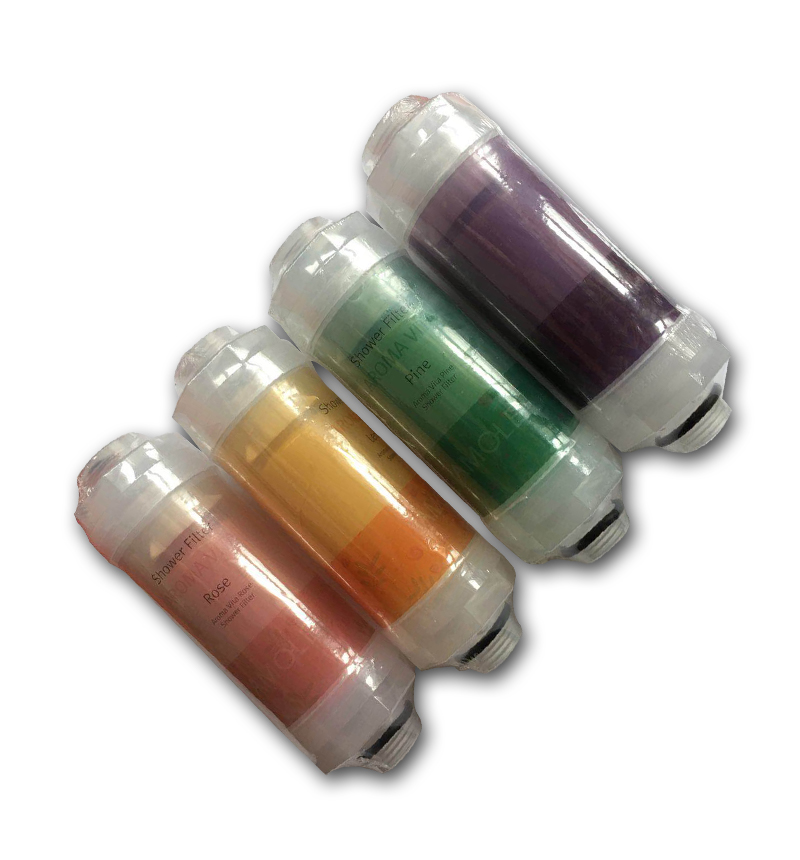 h2o1家用沐浴花洒净水过滤器美肤洗澡家用柠檬淋浴滤水器香味滤芯