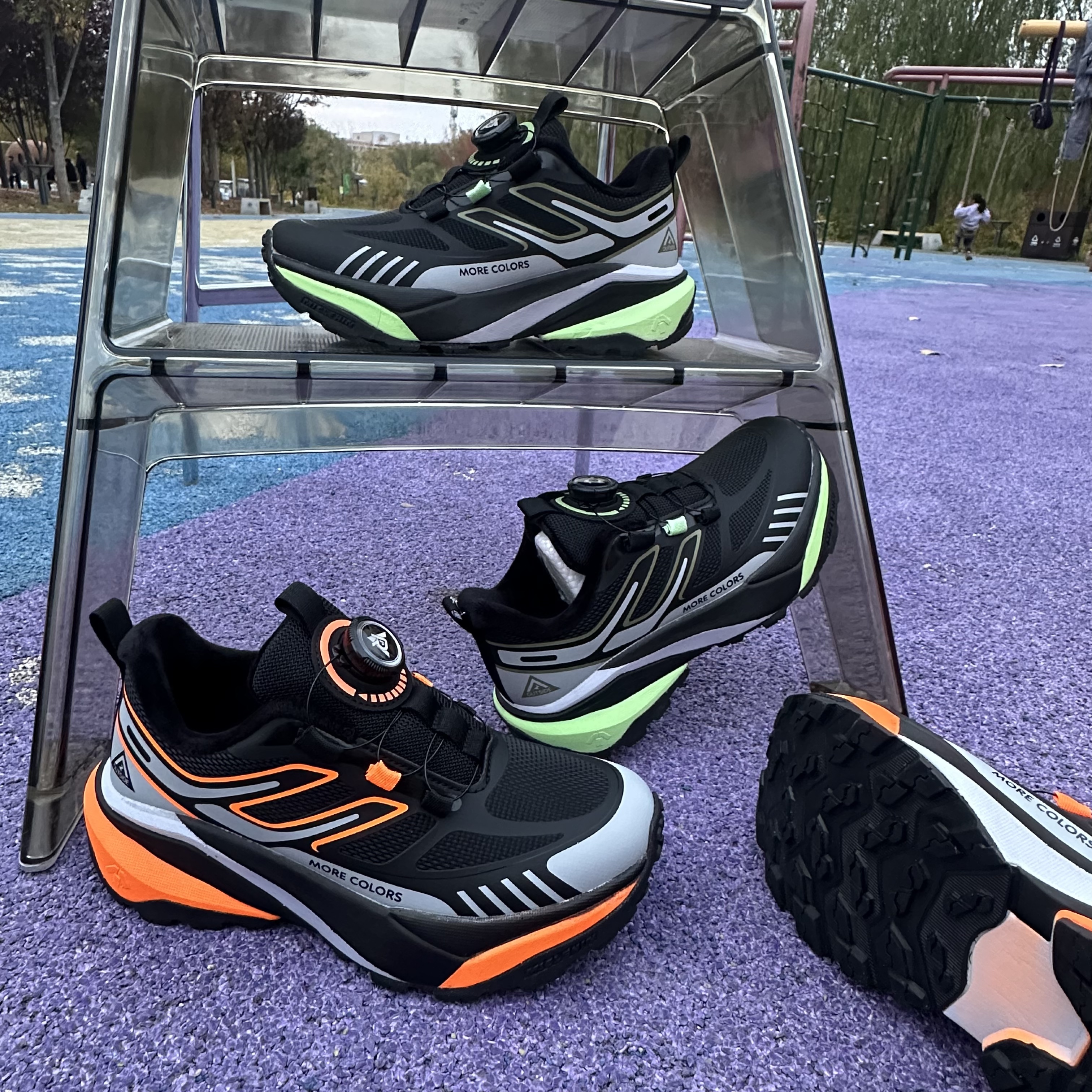 2025冬款 薄绒二棉 男女青少中大童运动橡胶防滑跑步鞋