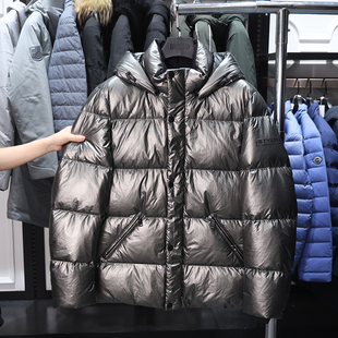 【H家】撤标撤柜!秋冬男士潮流情侣休闲净色休闲短款羽绒服外套