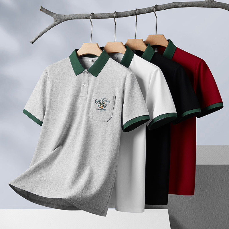 【豆家】撤标撤柜！2026春夏男士新款休闲口袋刺绣翻领短袖POLO衫