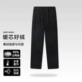 男士 新款 时尚 一线撤标撤柜2024年冬季 灯芯绒舒适休闲保暖羽绒裤 子