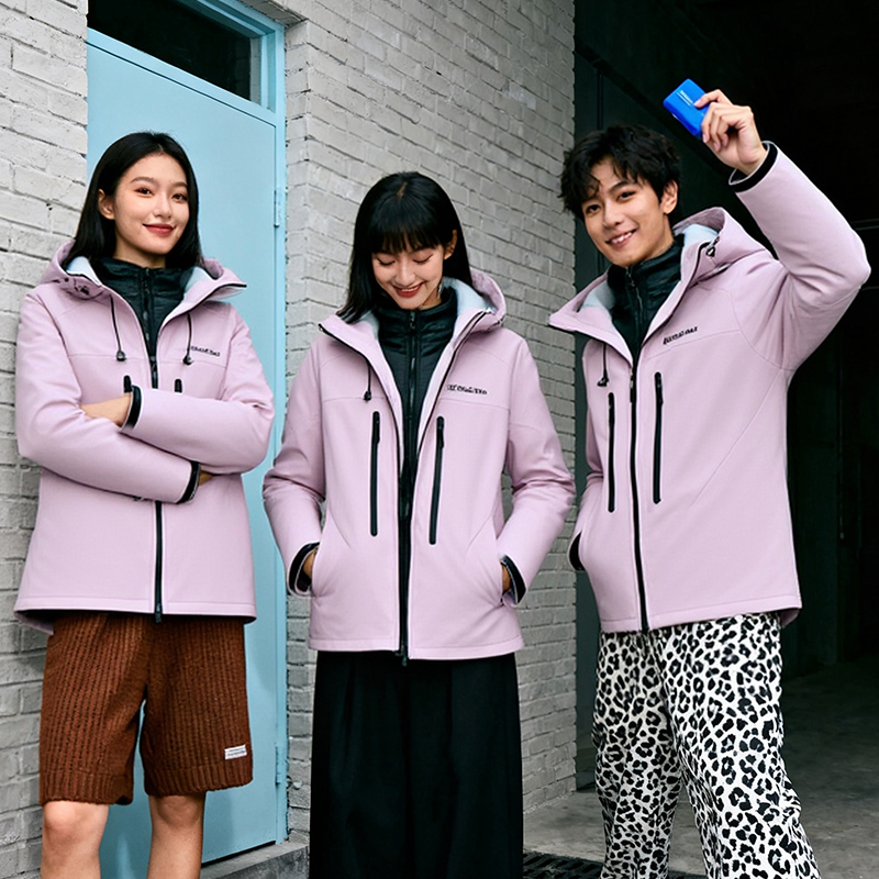 一线撤标撤柜！秋冬情侣三合一可脱卸含羽绒内胆加绒冲锋衣,男装,夹克,淘宝优惠券,粉丝福利购,淘宝优惠卷