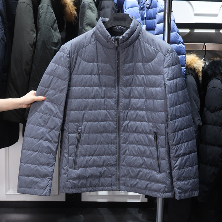 【H家】撤标撤柜！秋冬季男士简约舒适保暖立领花纱款羽绒服外套