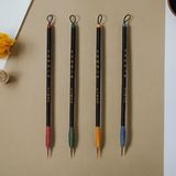 砚田书院金丝楠染色笔抓黑檀木笔杆纯狼毫簪花小楷创作级礼盒装