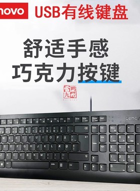 全新原装联想SK8823 EKB536A有线键盘 KU-1601静音键盘 笔记本台式机usb通用办公键盘薄款 欧版德语 挪威语