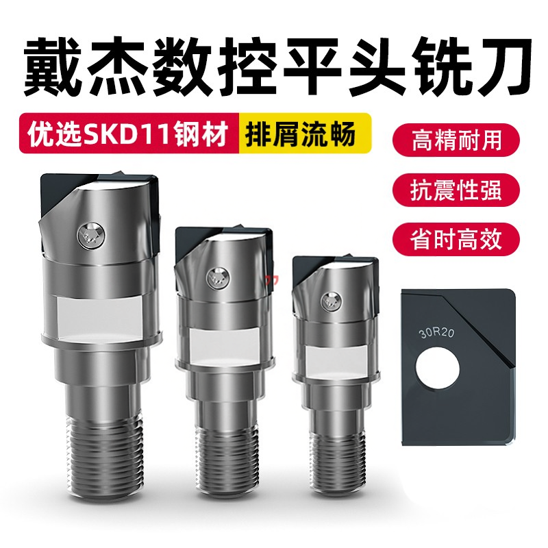 戴杰插铣刀片平头铣刀镜面圆角端铣刀RNM160锁牙式刀代替钨钢铣刀